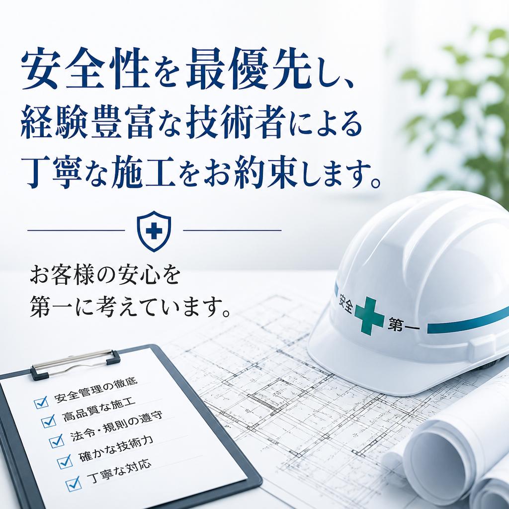 安全性を最優先にした施工