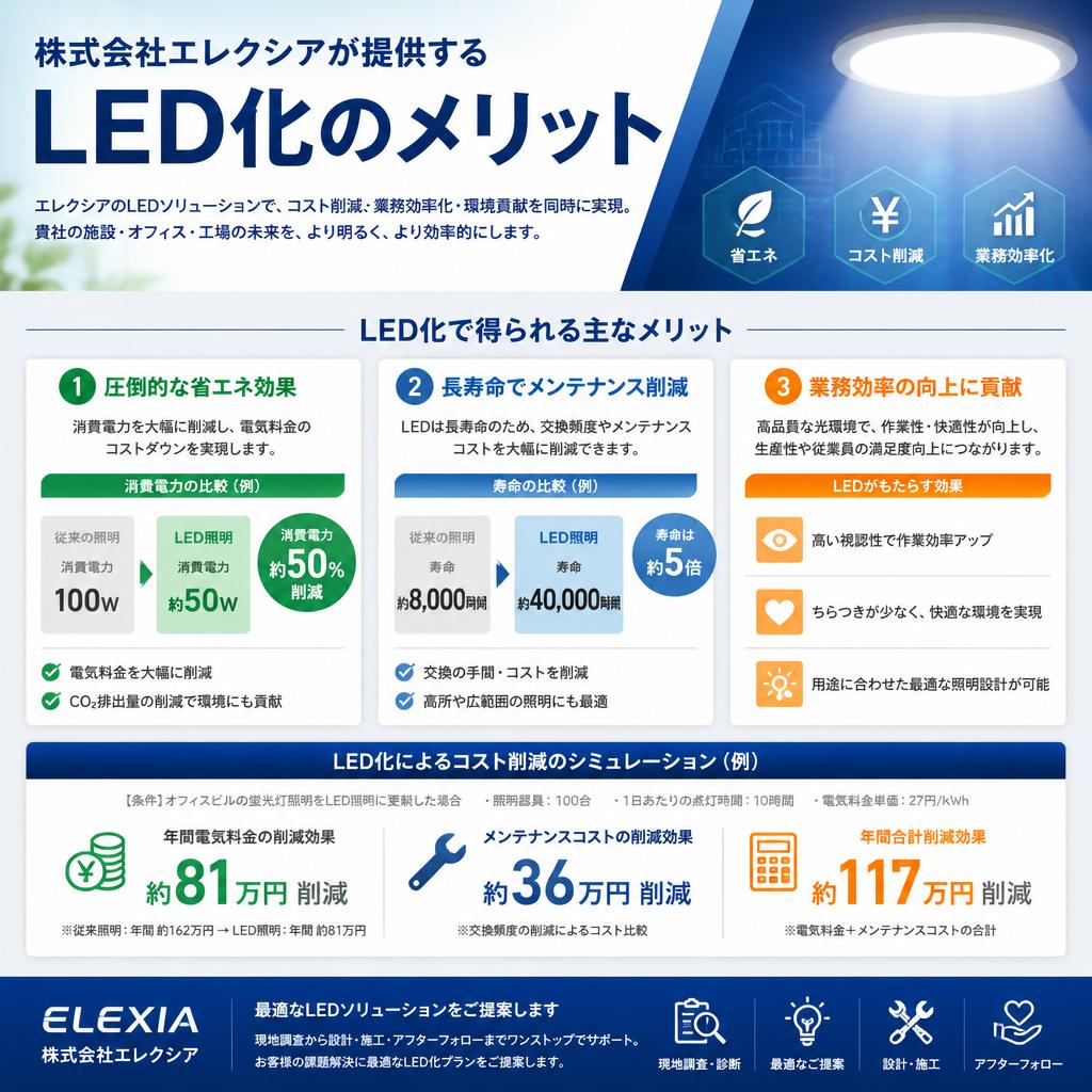 エレクシアのLED導入のメリット