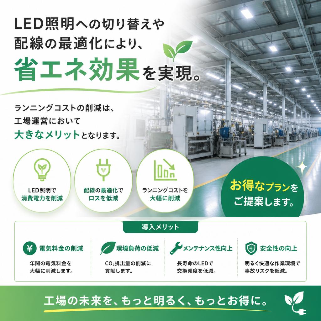 省エネでコスト削減！