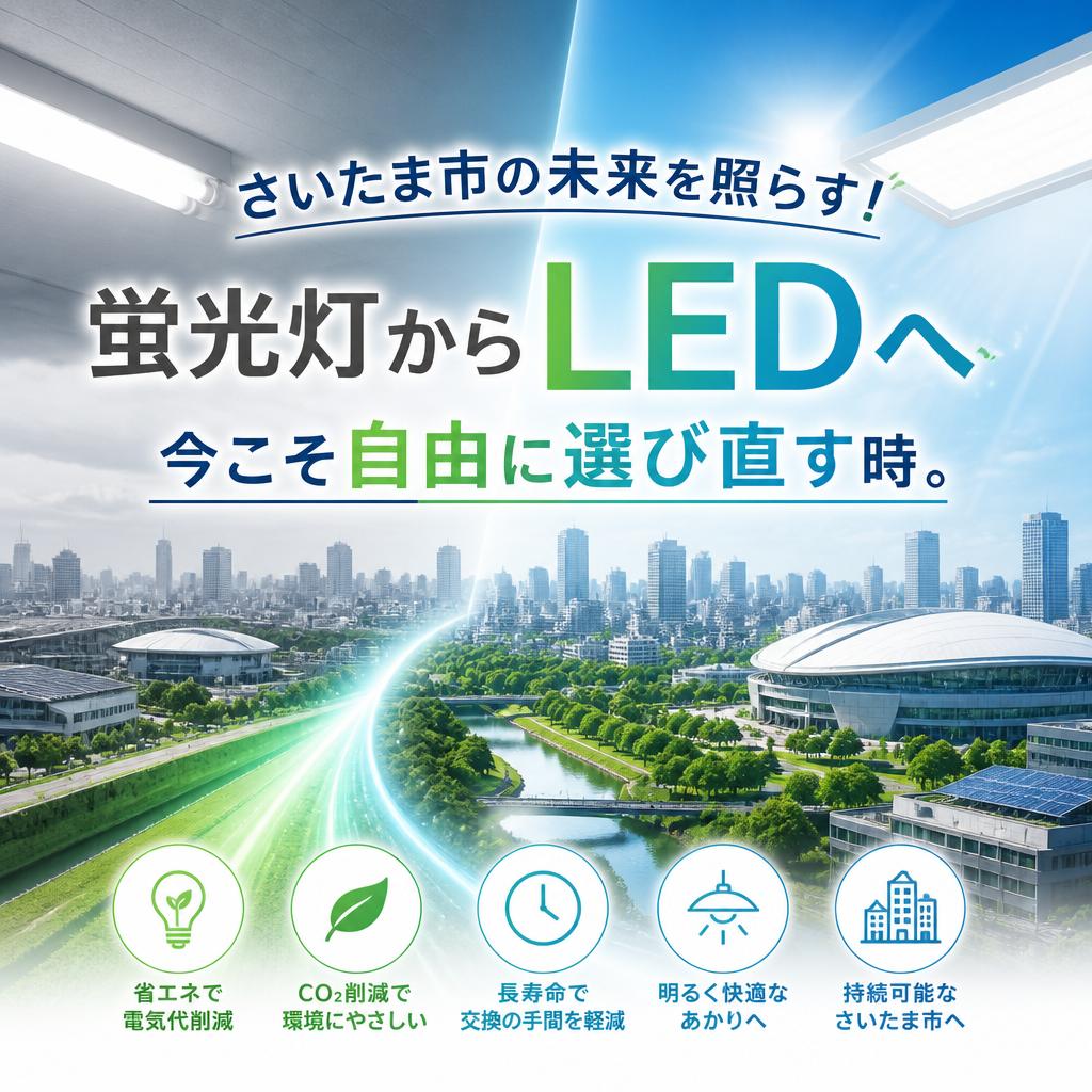 さいたま市の店舗を蛍光灯からLEDへ