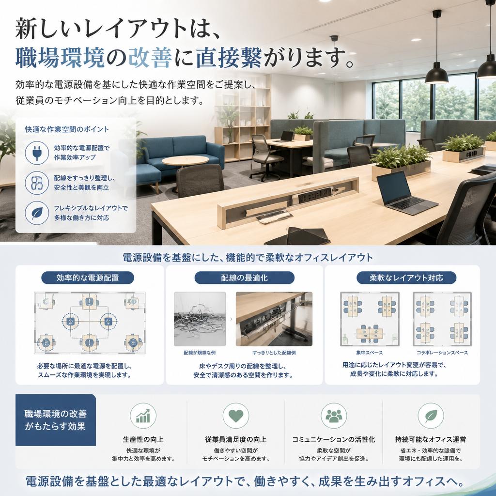 職場環境改善に繋がる効率的なレイアウト