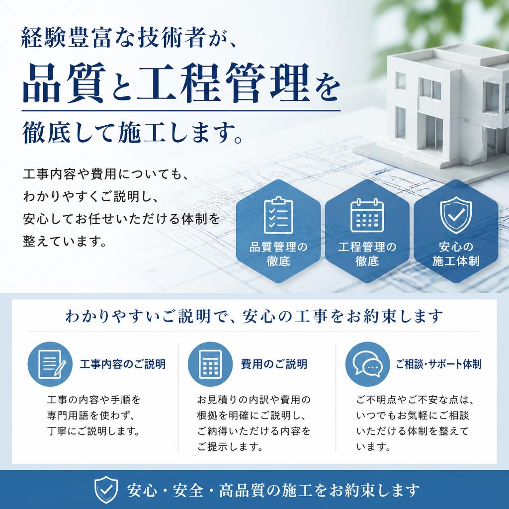 安心の施工体制とサポート