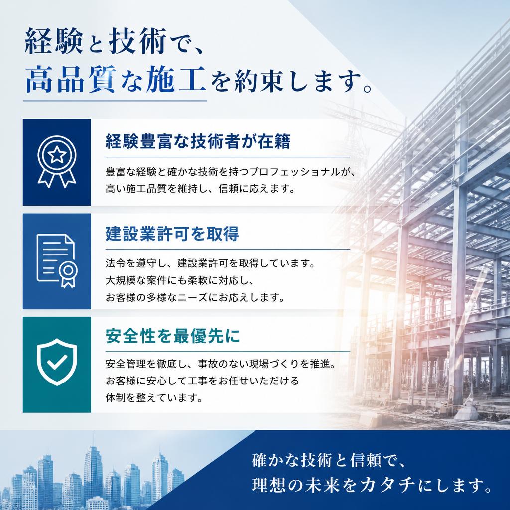 安心の施工体制