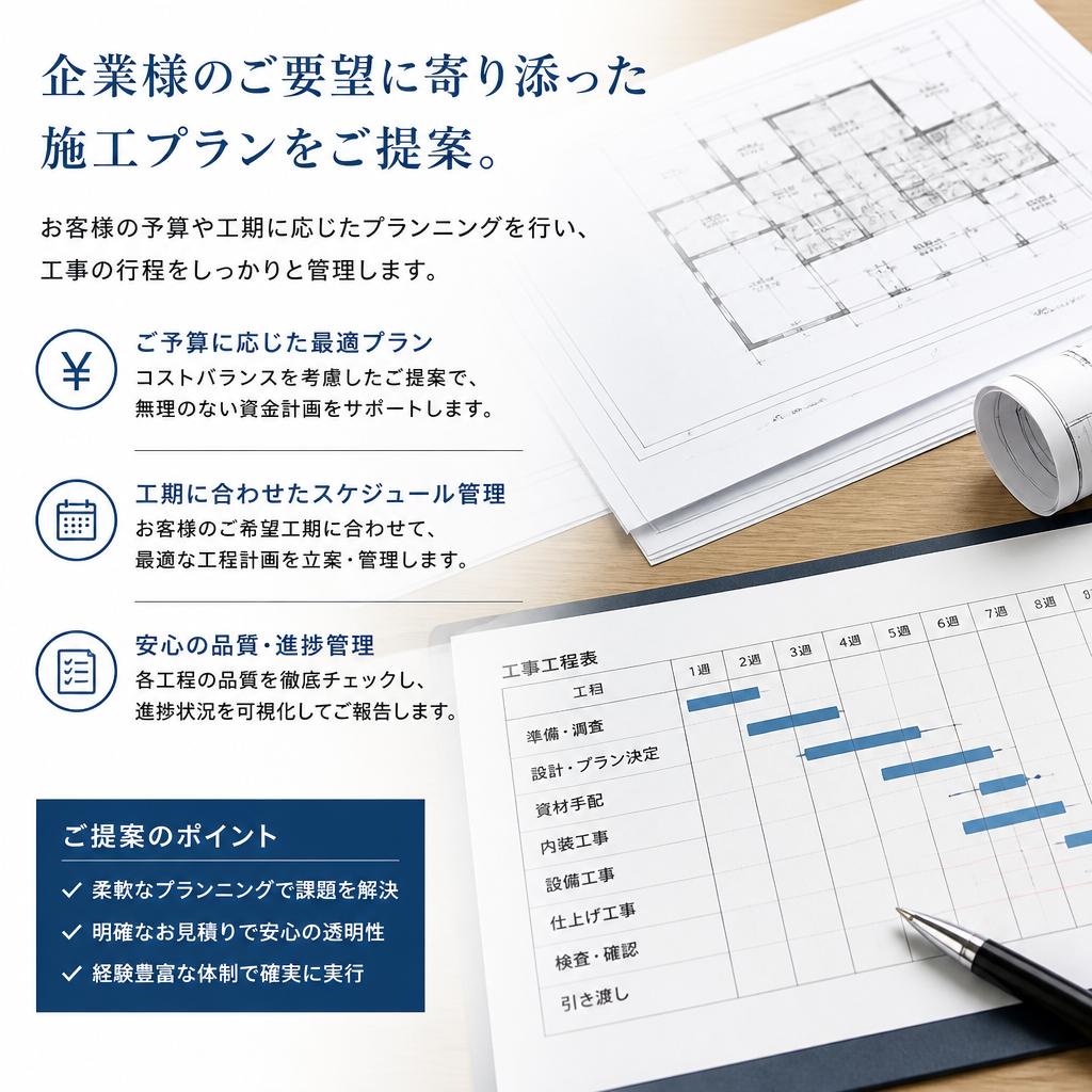 お客様のニーズに応える柔軟な提案
