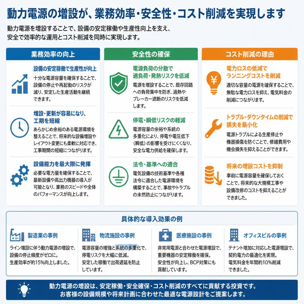 2. 動力電源の増設のメリット