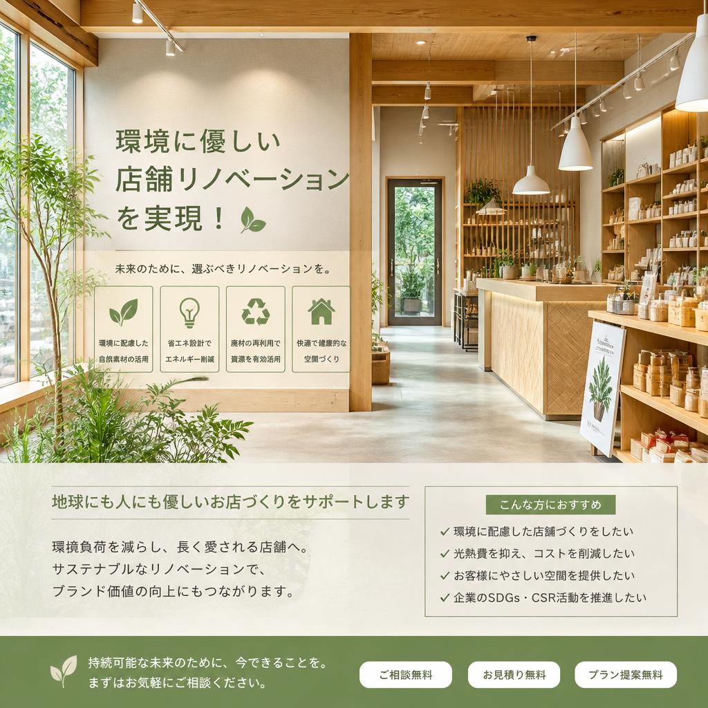 さいたま市で環境に優しい店舗リノベーションを実現！