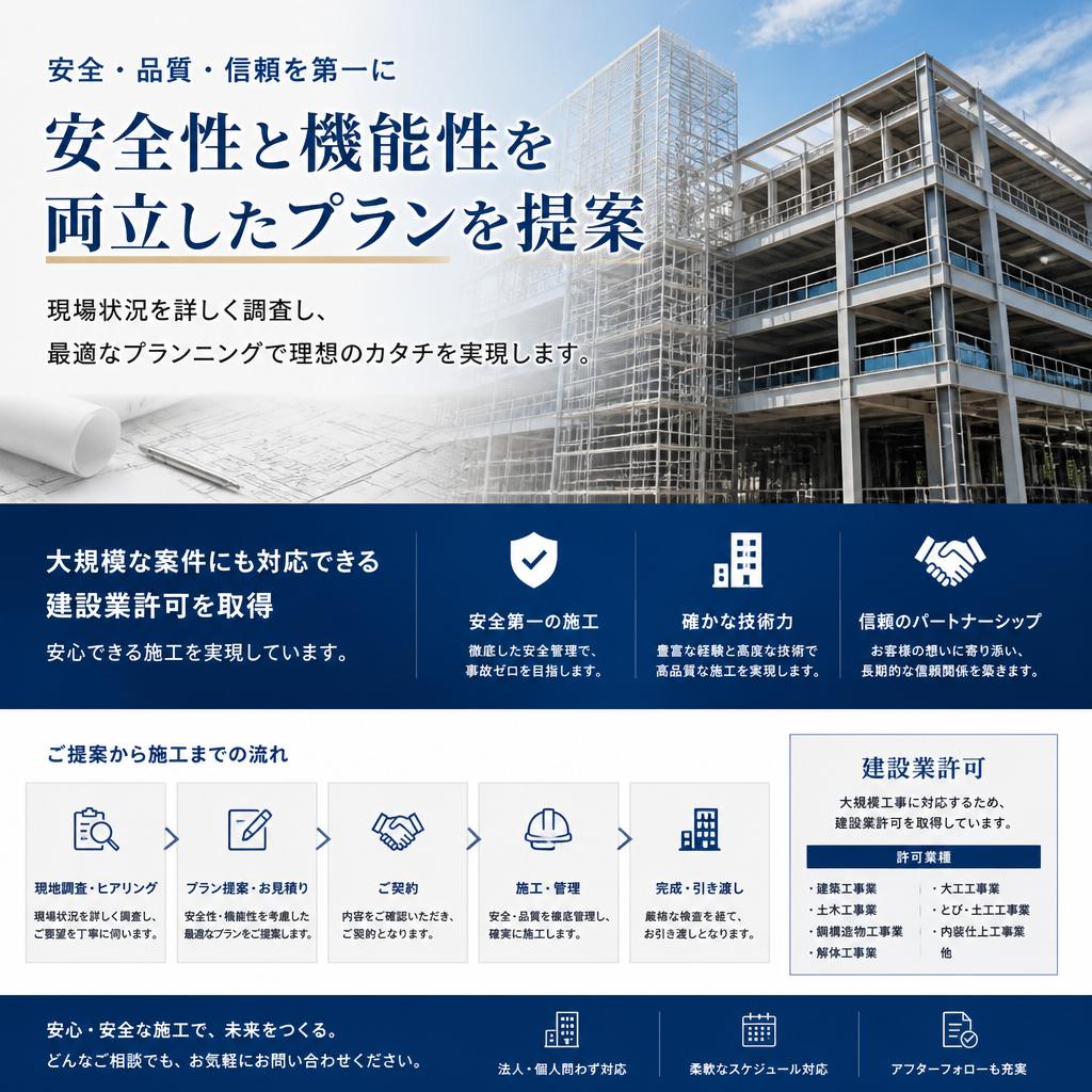 安全第一の施工体制