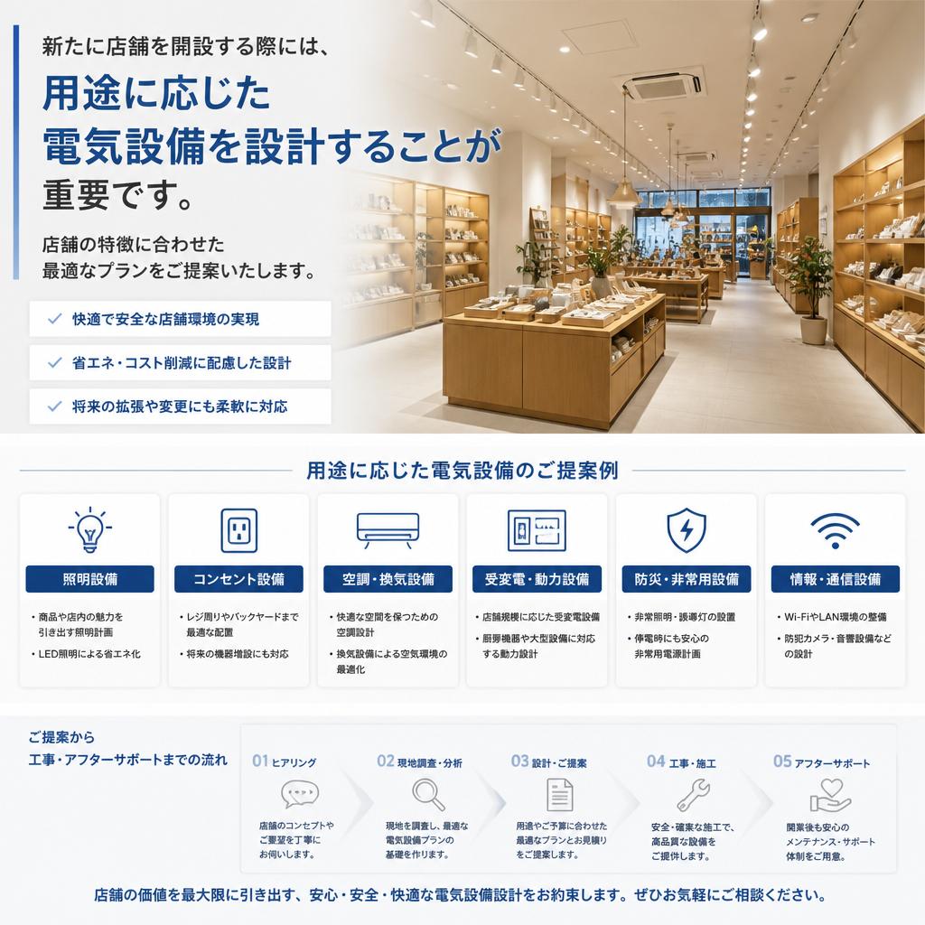 新設プランで作る理想の店舗環境