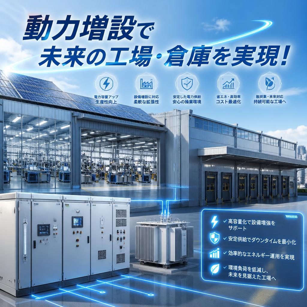 さいたま市｜動力増設で未来の工場・倉庫を実現！