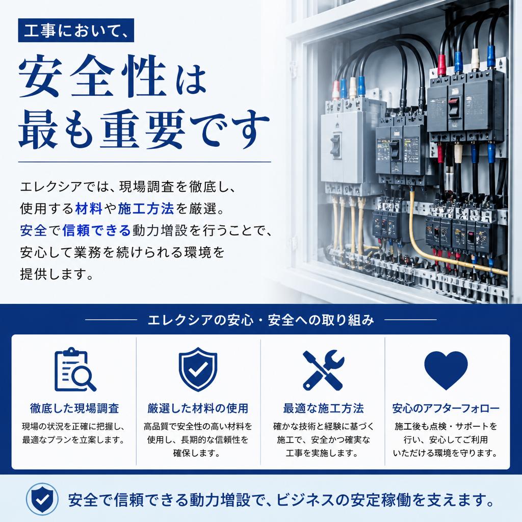 安全性を重視した動力増設