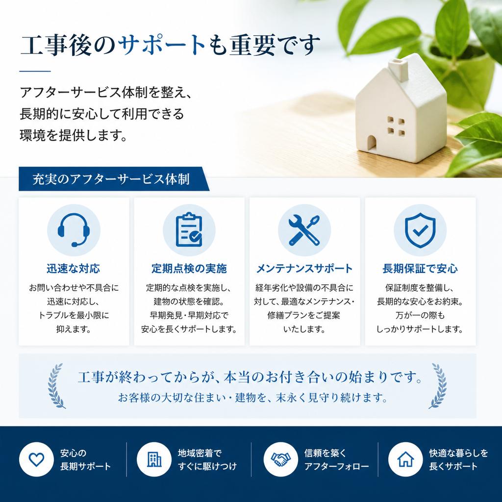 充実したアフターサービス