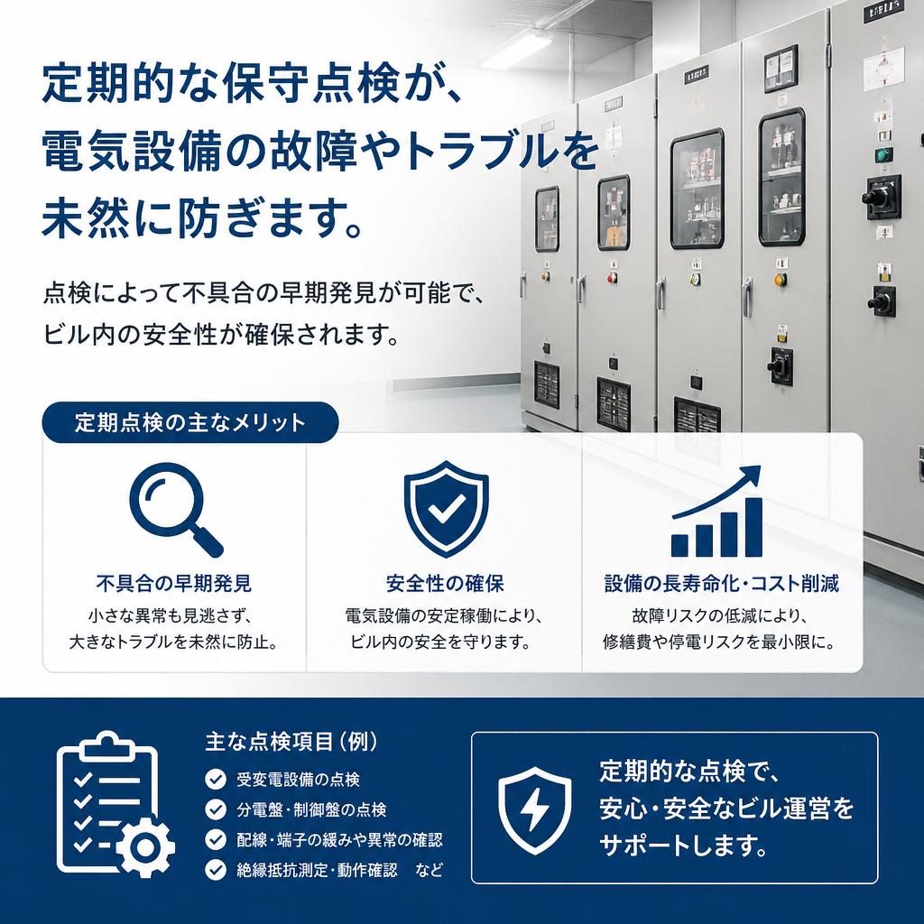 トラブルを未然に防ぐための定期点検