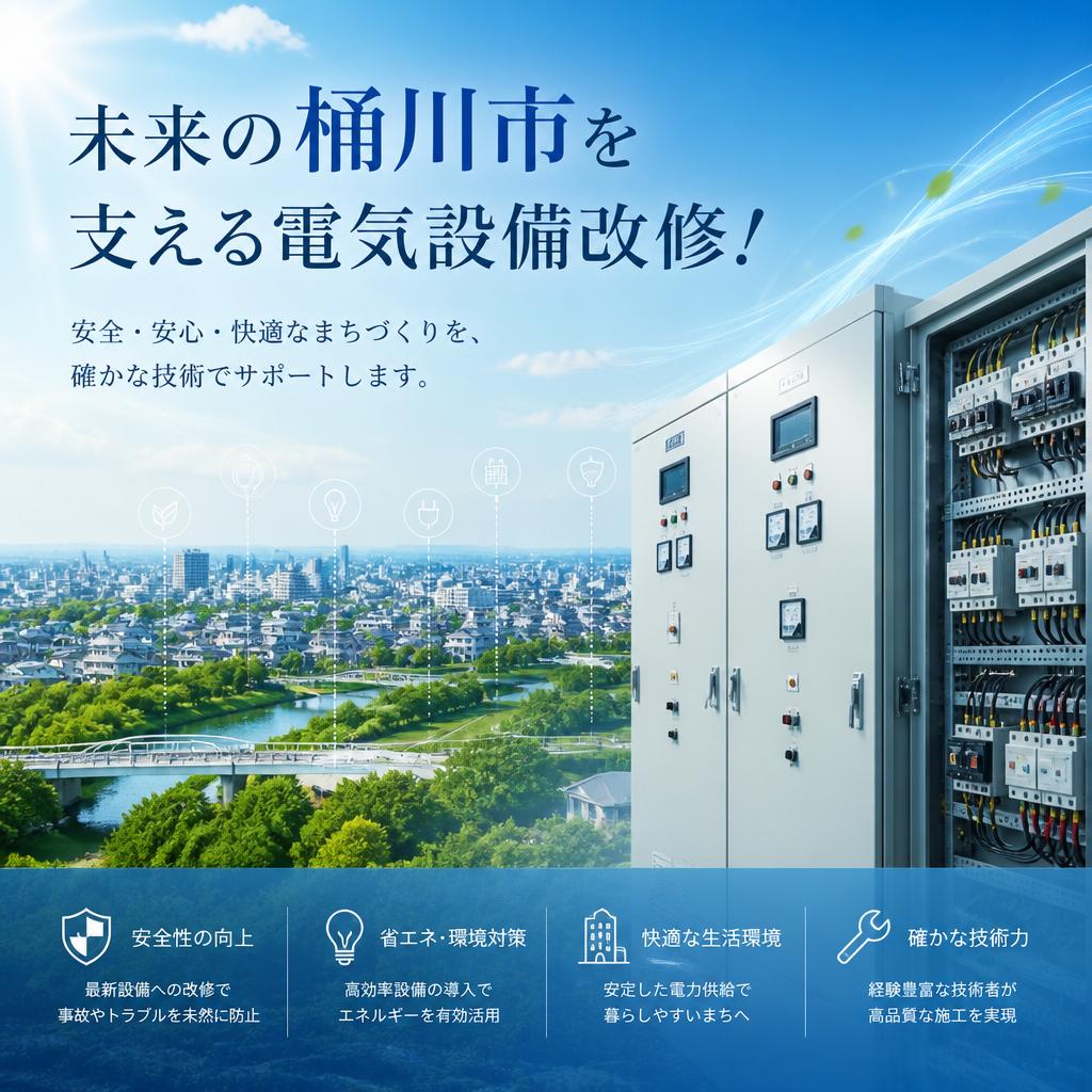 未来の桶川市を支える電気設備改修！