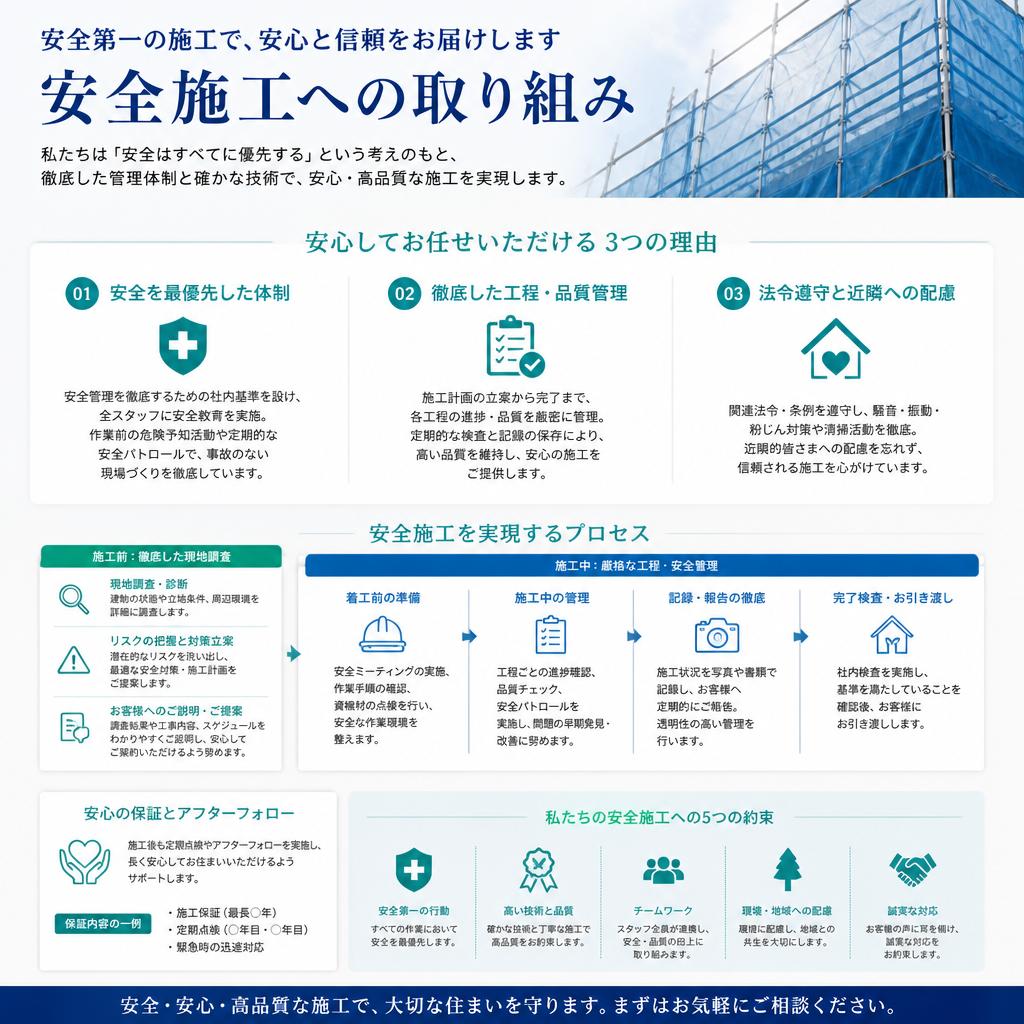安全施工がもたらす安心感