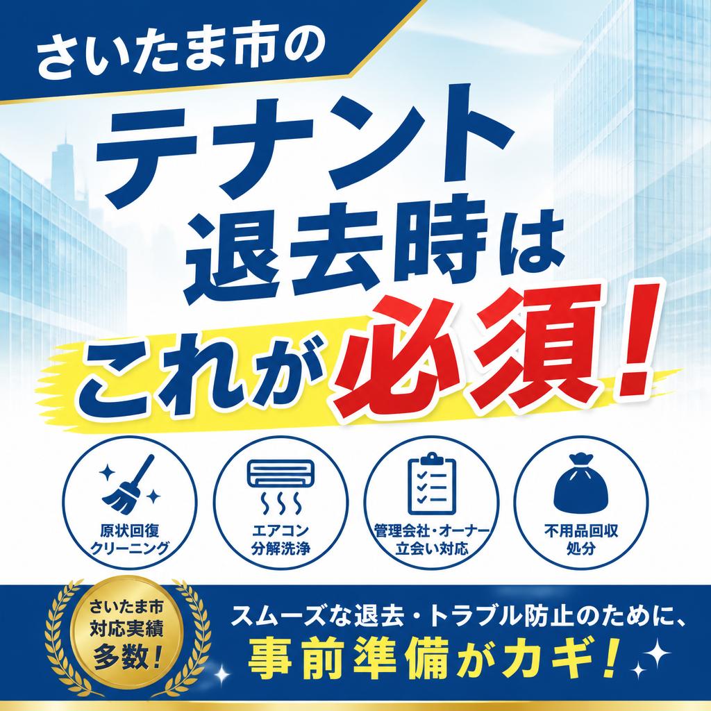 さいたま市のテナント退去時はこれが必須！