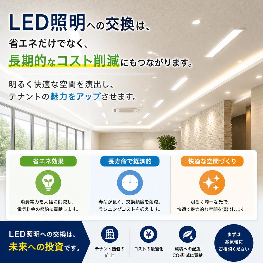 LED照明への交換で省エネ効果