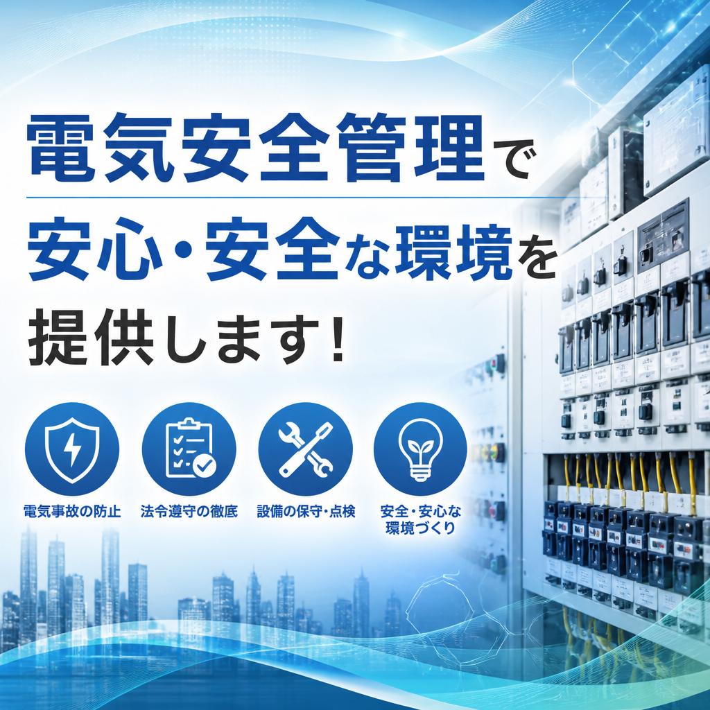 電気安全管理で安心・安全な環境を提供します！