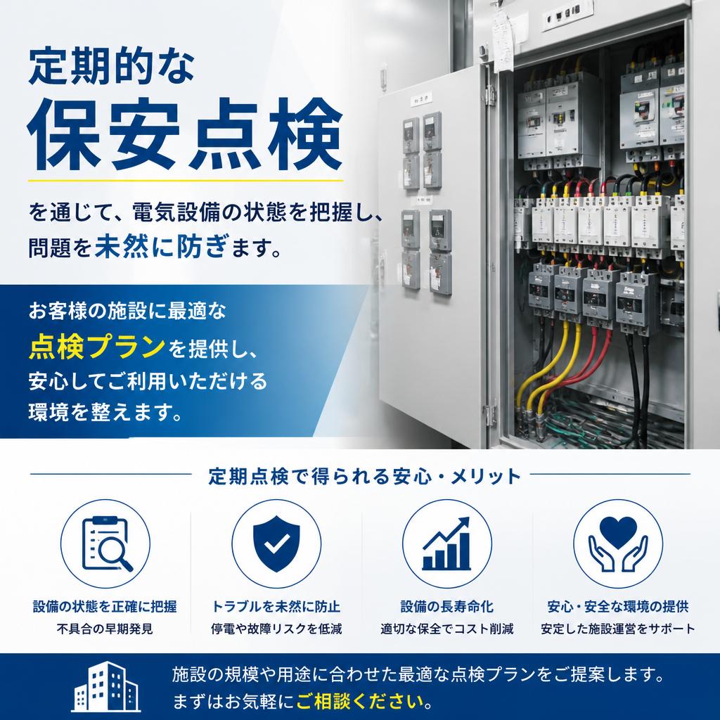 保安点検で安心の電気環境