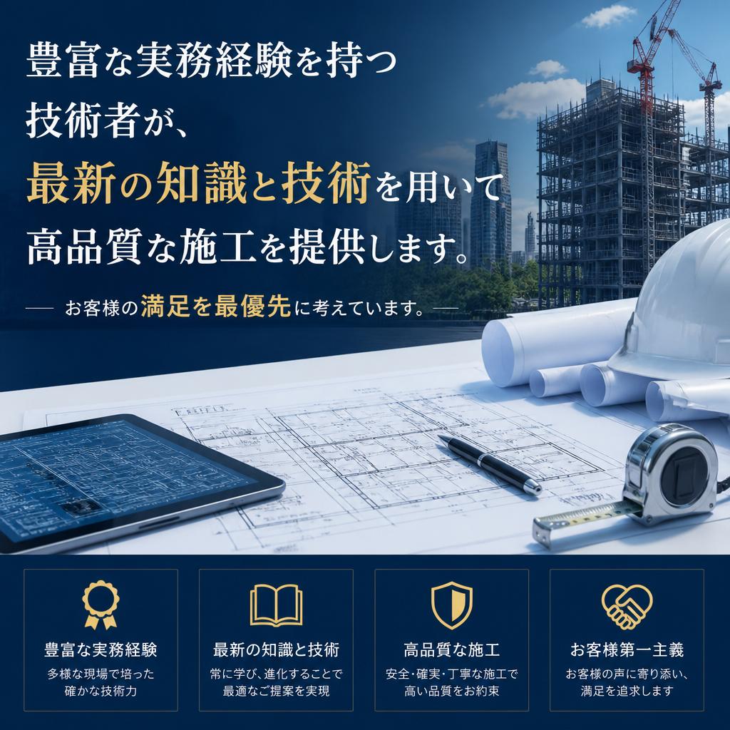 高品質な施工技術