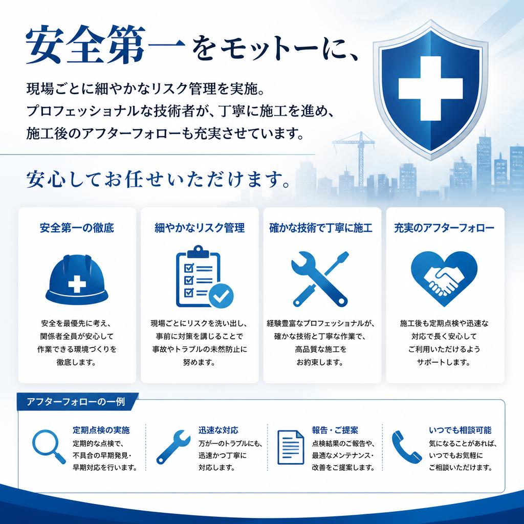 安全性を最優先した施工管理