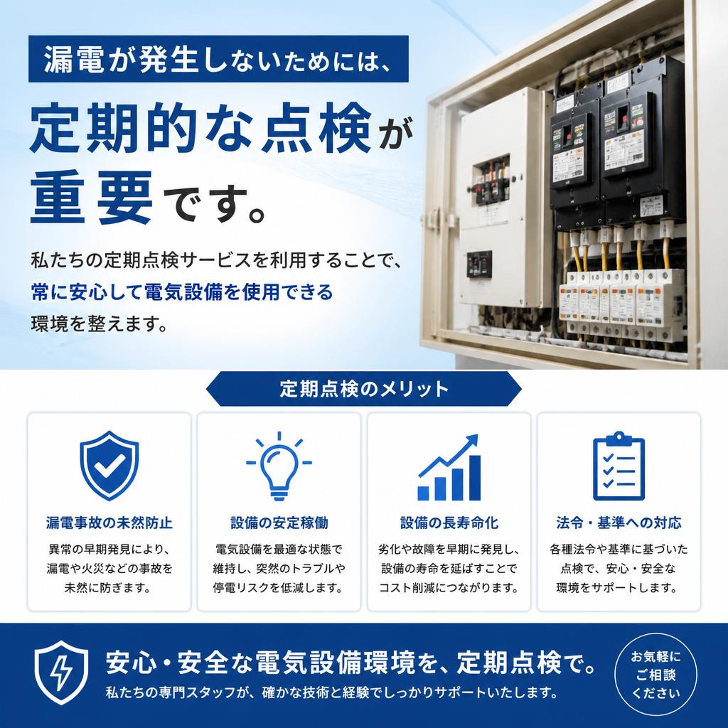 定期点検で安心の電気設備を維持