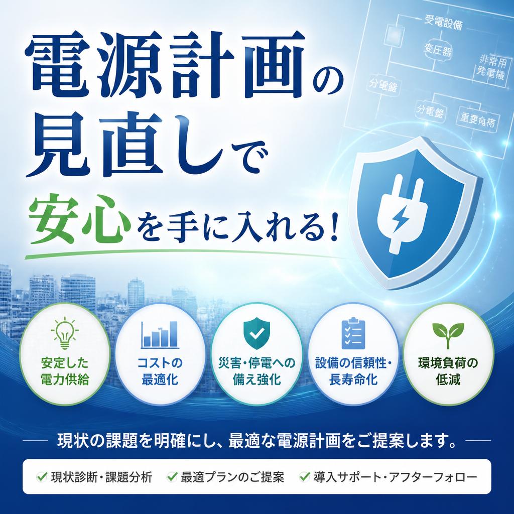 電源計画の見直しで安心を手に入れる！