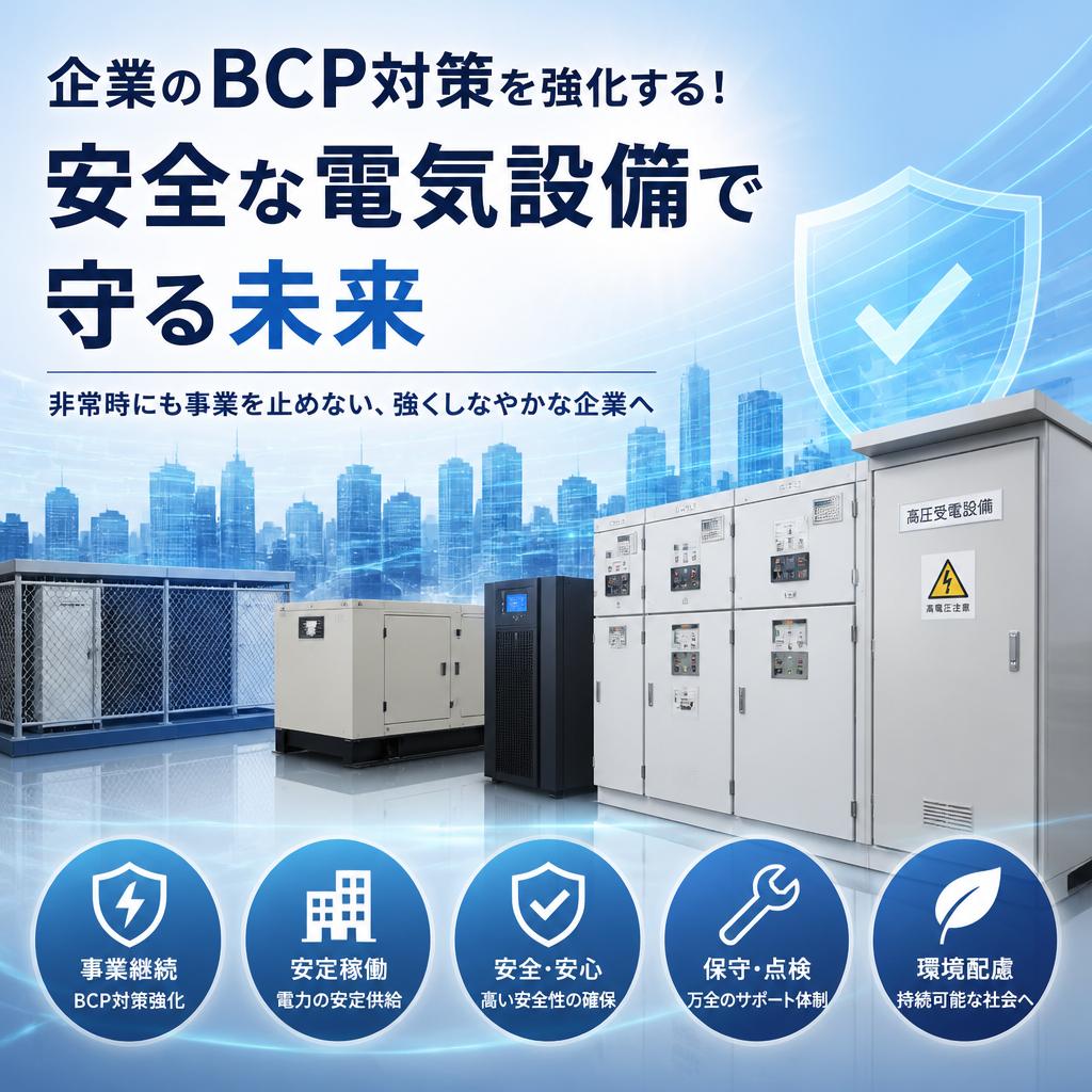 企業のBCP対策を強化する！安全な電気設備で守る未来