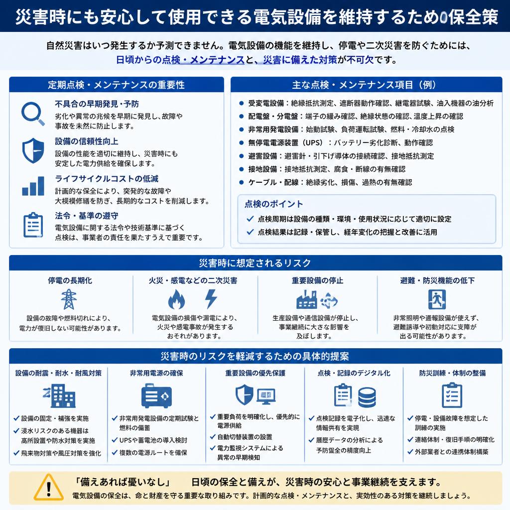 防災対策としての設備保全