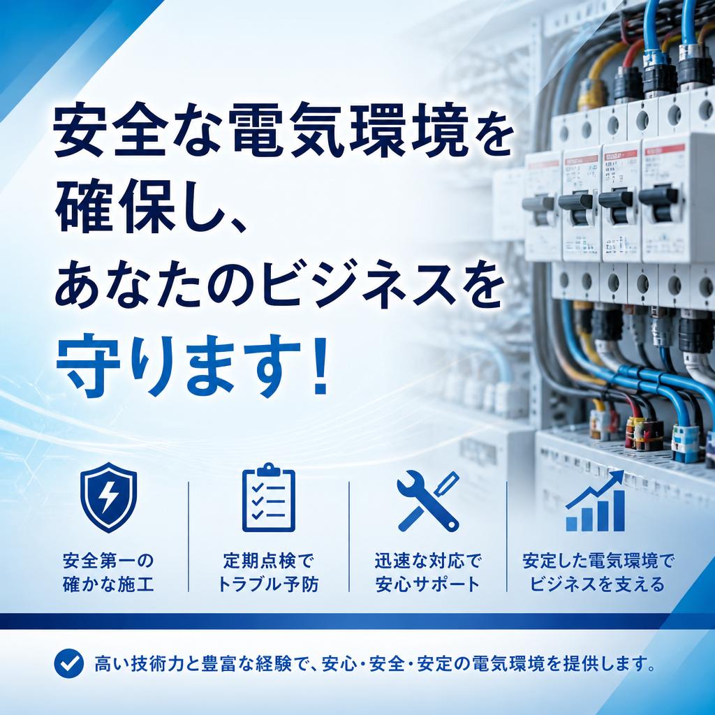 安全な電気環境を確保し、あなたのビジネスを守ります！