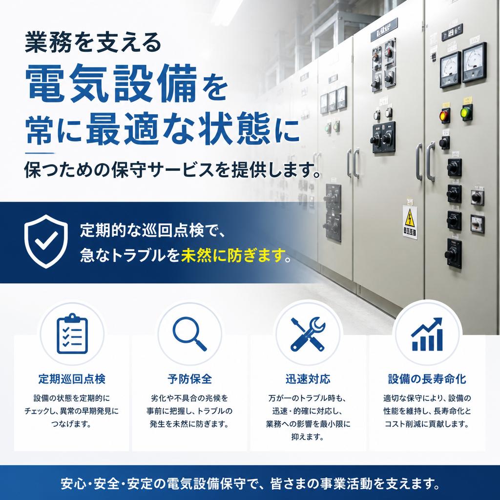 電気設備保守と巡回点検