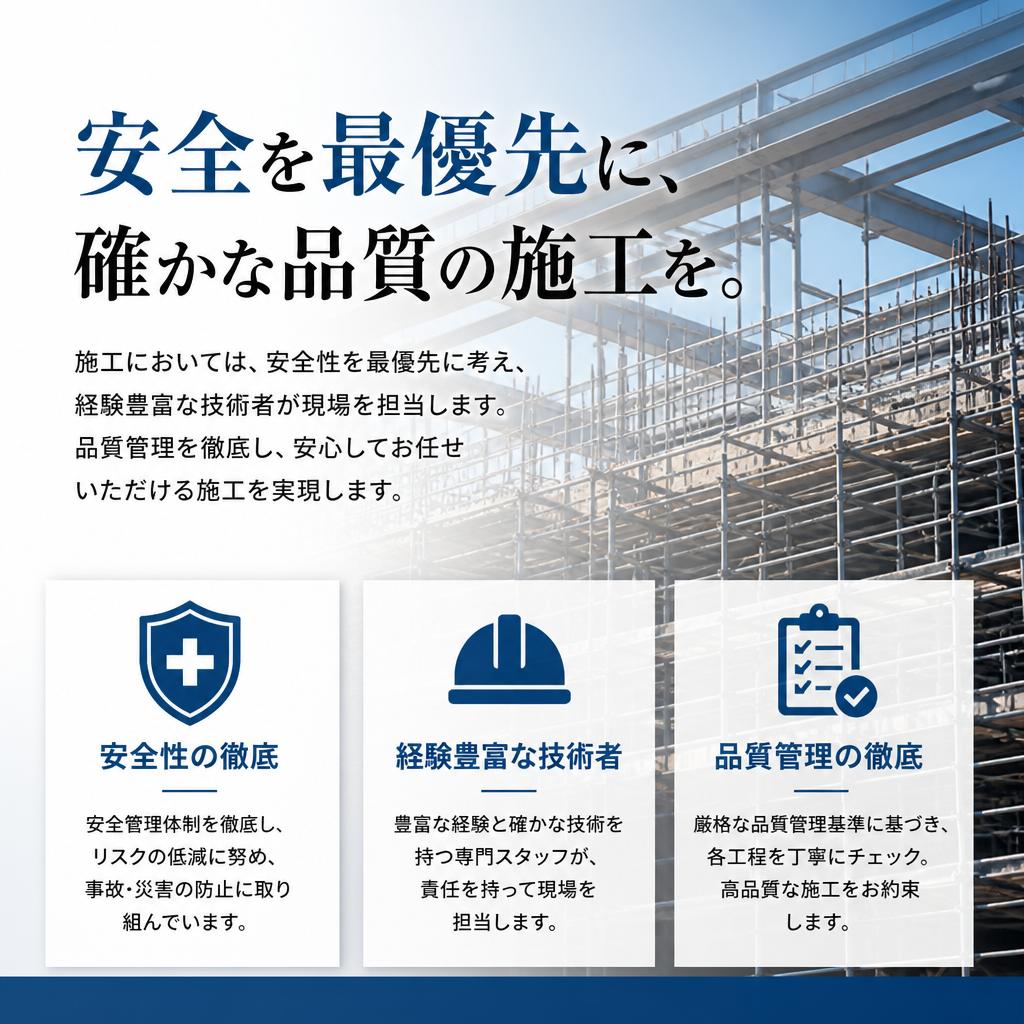 安全性を重視した施工体制