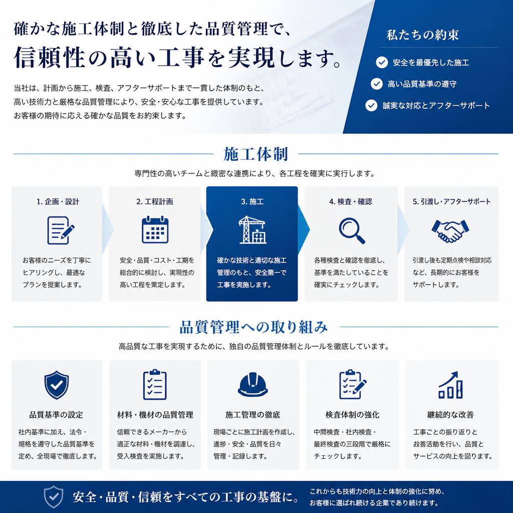 安心の施工体制