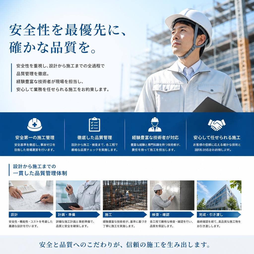 安全対策の徹底と施工品質の向上