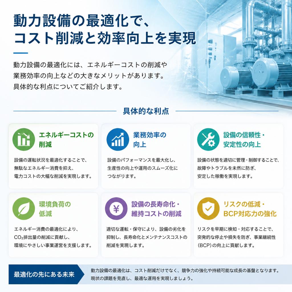 動力設備最適化のメリット