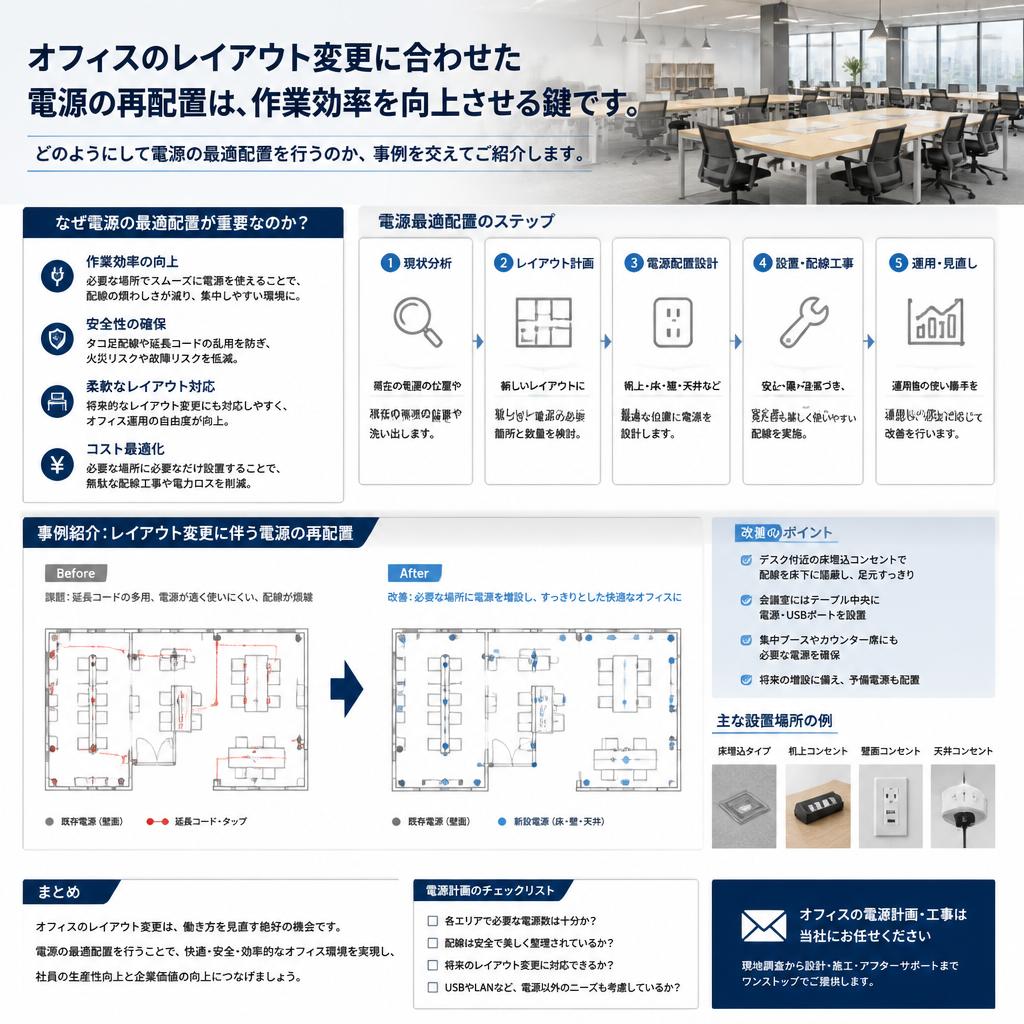電源再配置で実現する効率的なスペース活用