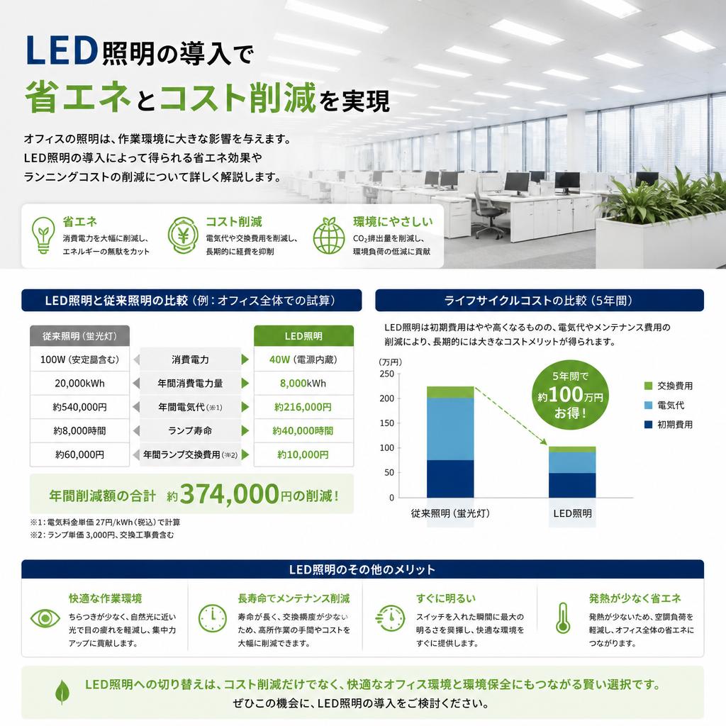 照明計画の重要性とコスト削減効果