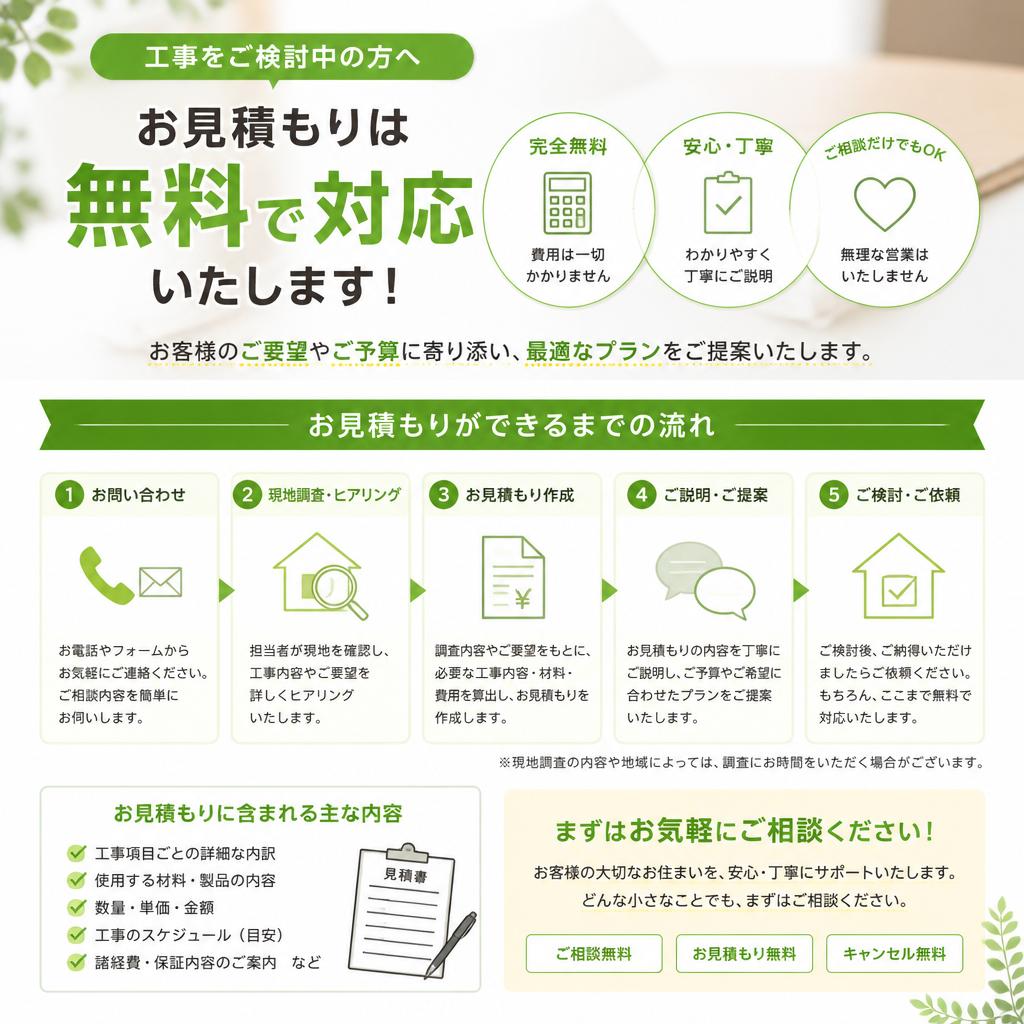 4. 見積もりは無料！