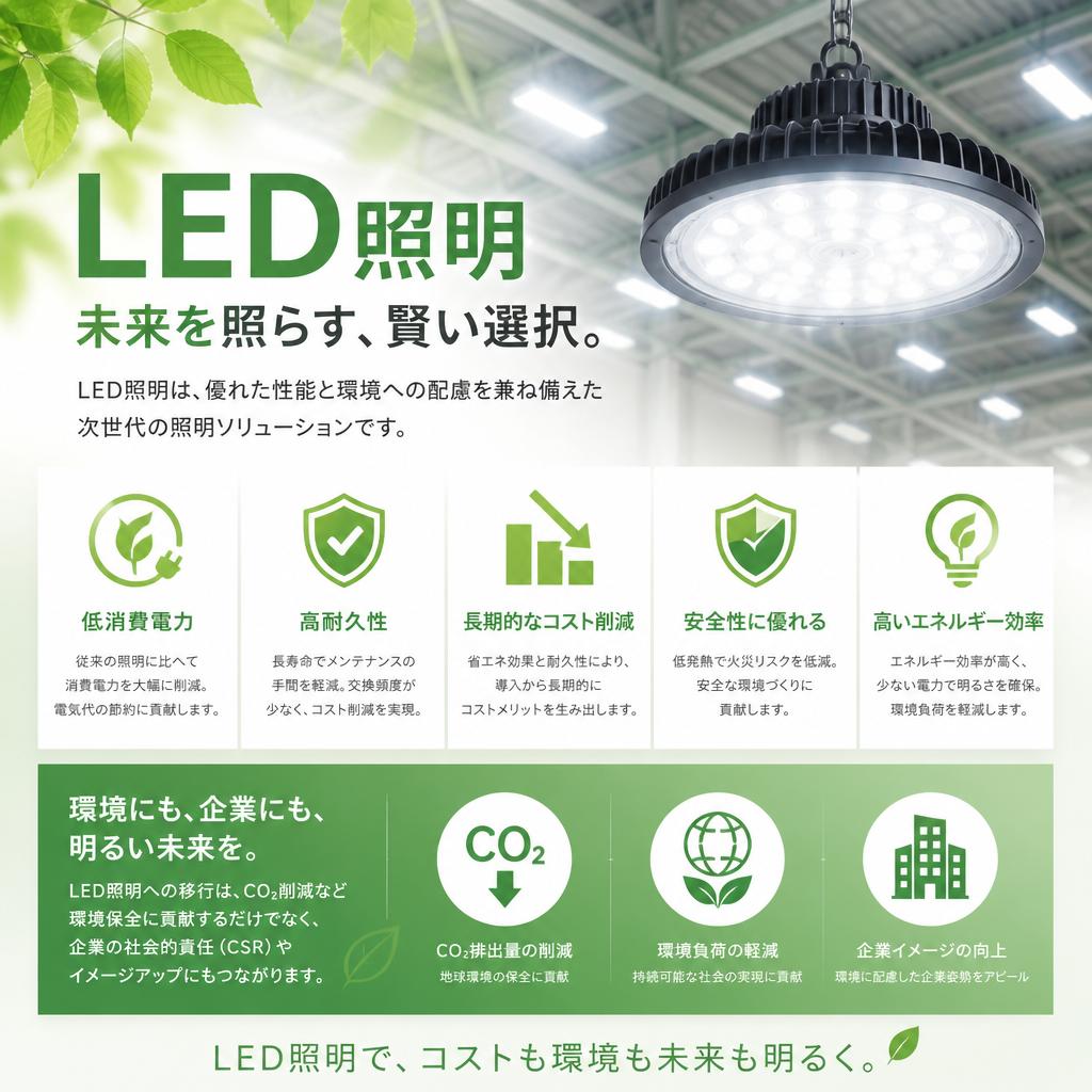 LED照明のメリットと導入のススメ