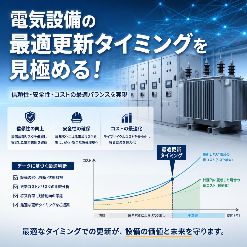 電気設備の最適更新タイミングを見極める！