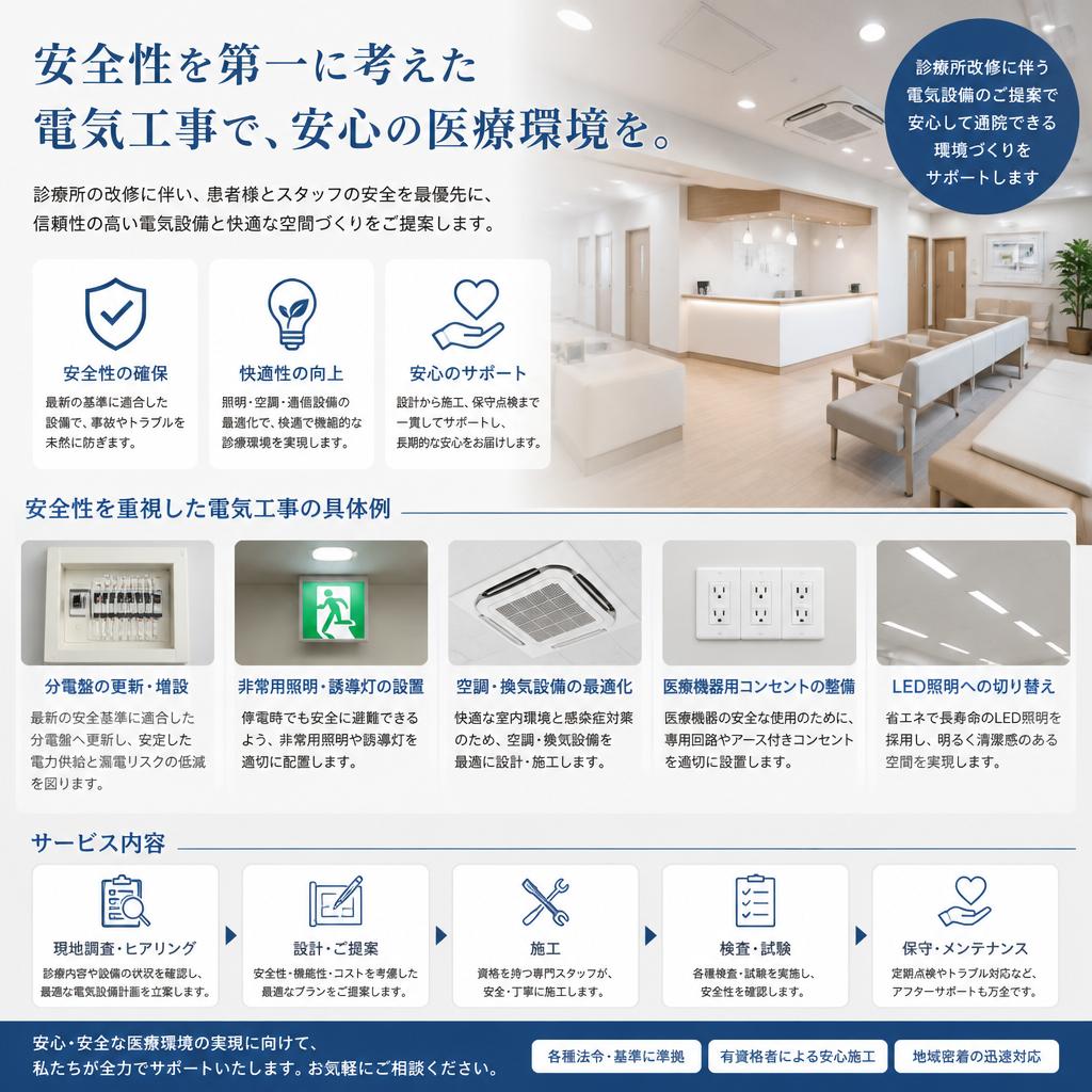 安全性向上のための工事メニュー